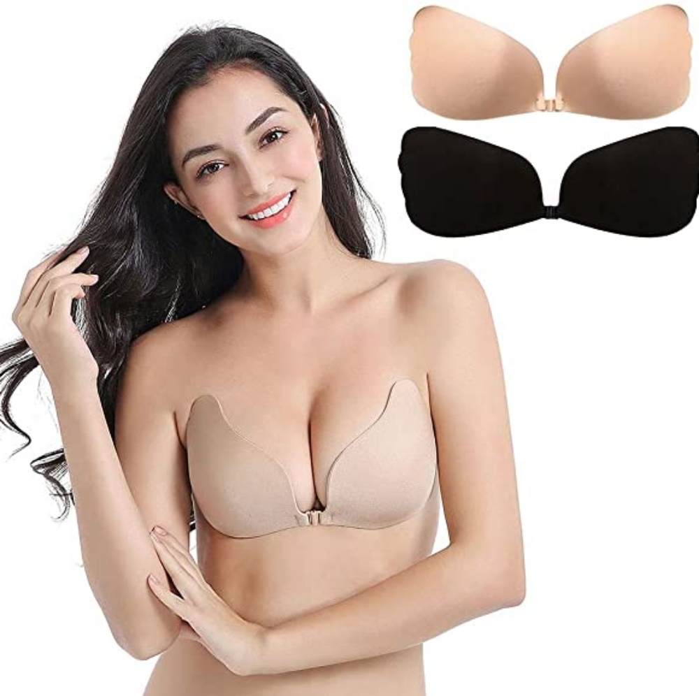 🆕️Pack Of 2 Strapless Sticky Bra Backless Bra Invisible Silicone Bras